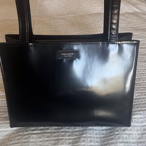 Kate Spade Black Leather Tote Bag